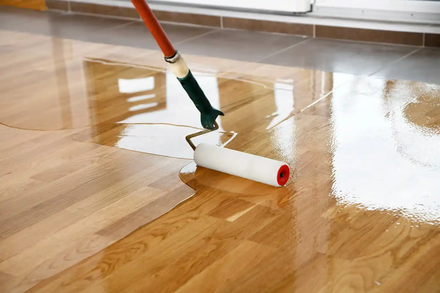 Floor sanding and refinishing before and after in Dublin