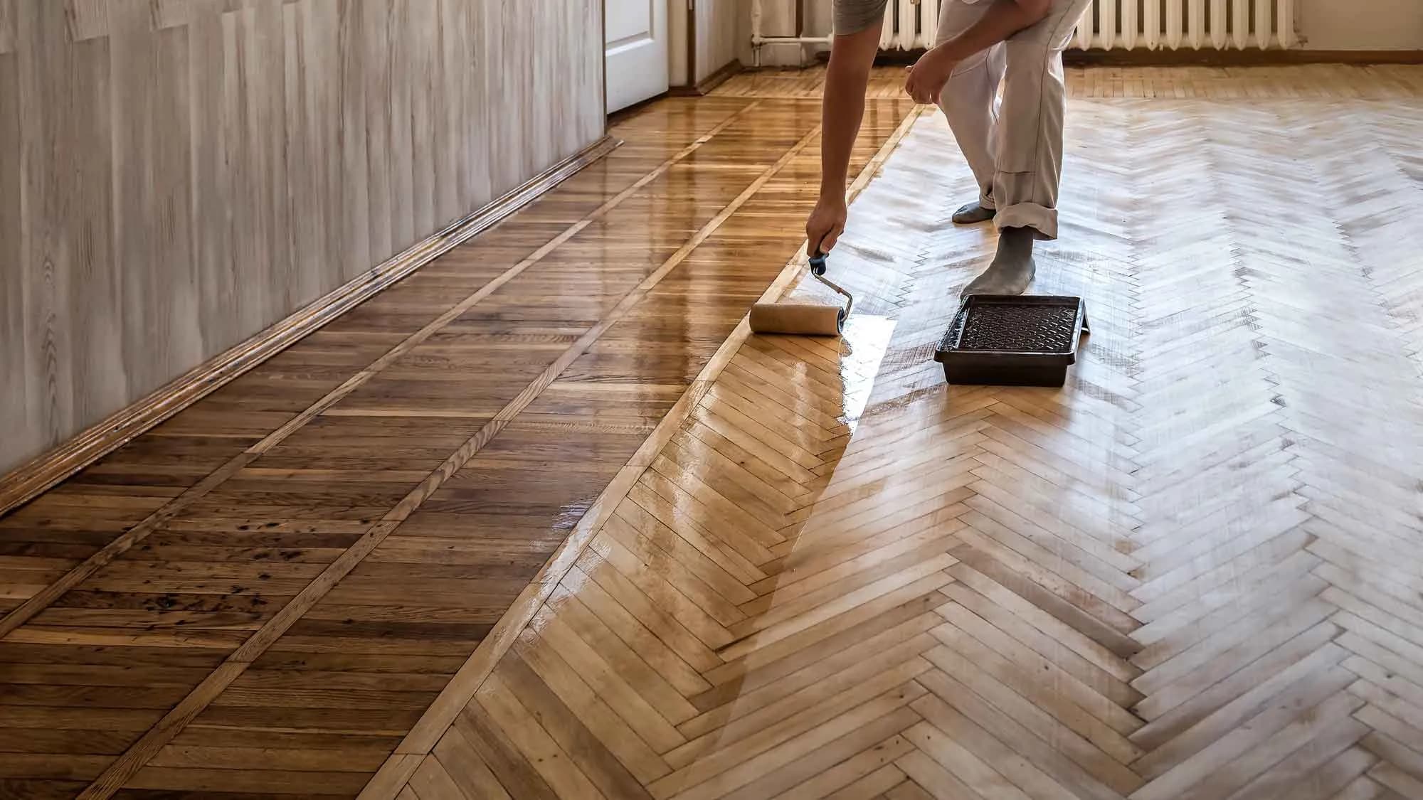 Wooden floor restoration and refinishing in Dublin home